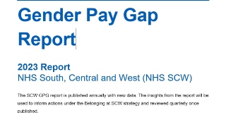 Title page of the Gender Pay Gap report 2023